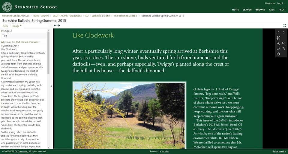 Berkshire School Archives