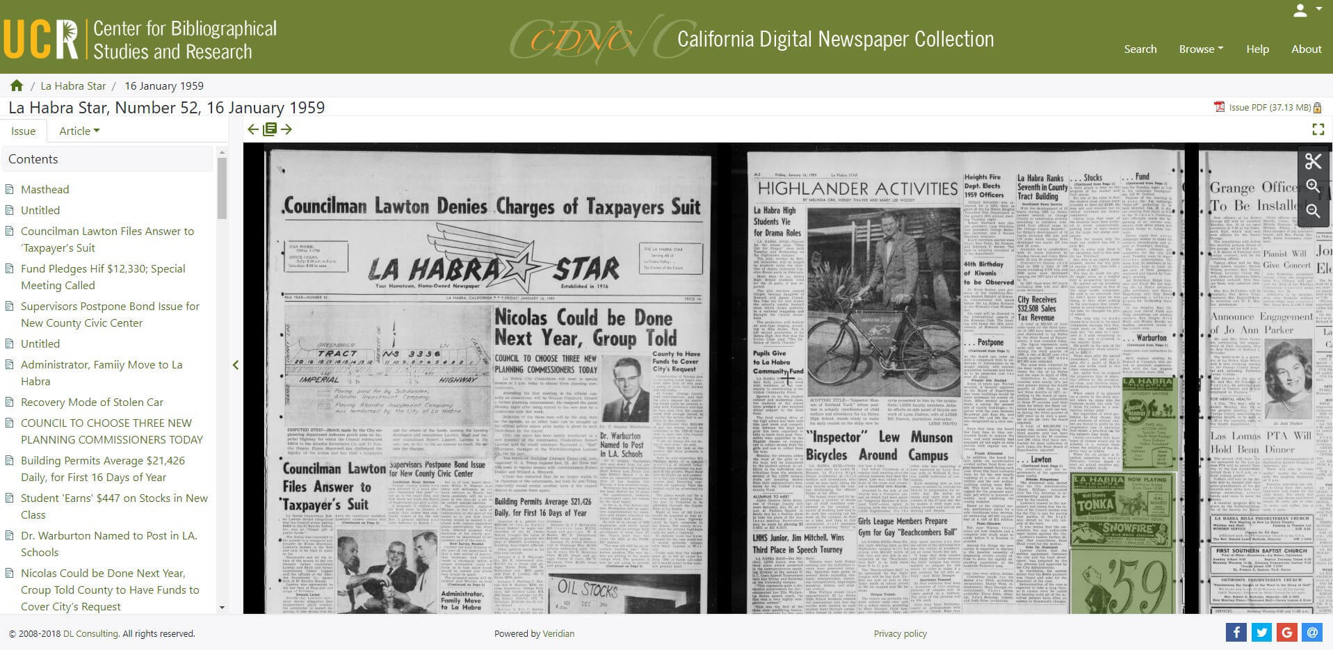 University of California Riverside - California Digital Newspaper Collection