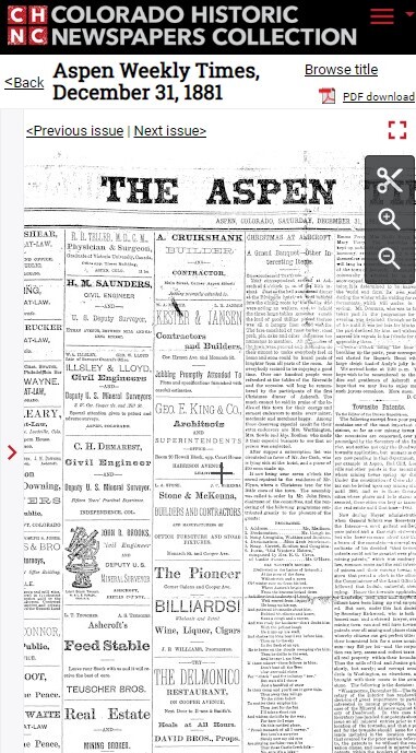 Colorado State Library - Colorado Historic Newspapers Collection
