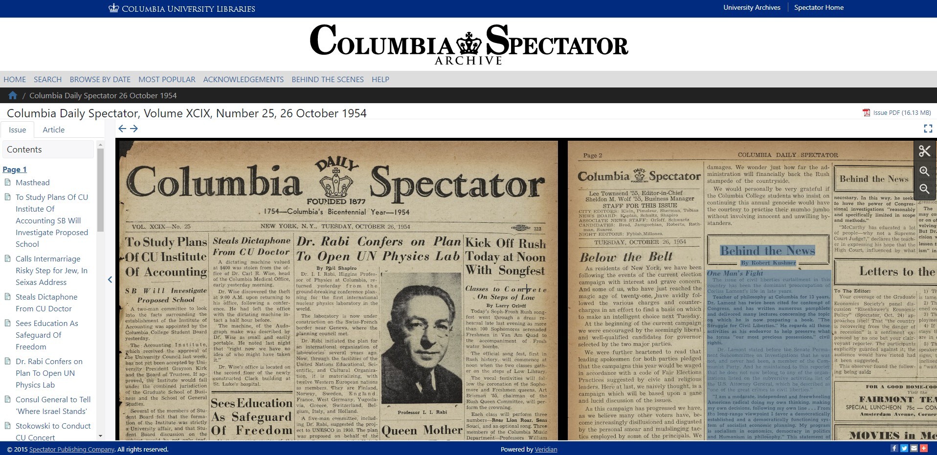 Columbia University - Columbia Spectator Archive