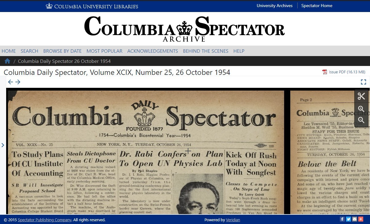 Columbia University - Columbia Spectator Archive