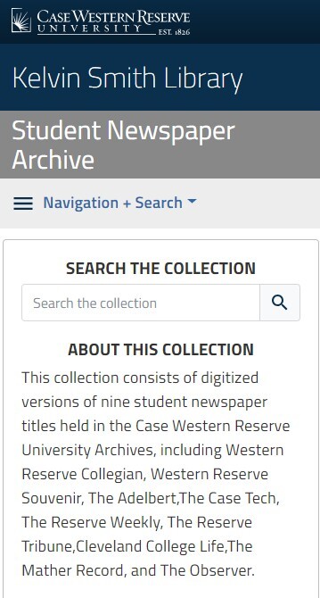 Case Western Reserve University - Student Newspaper Archive