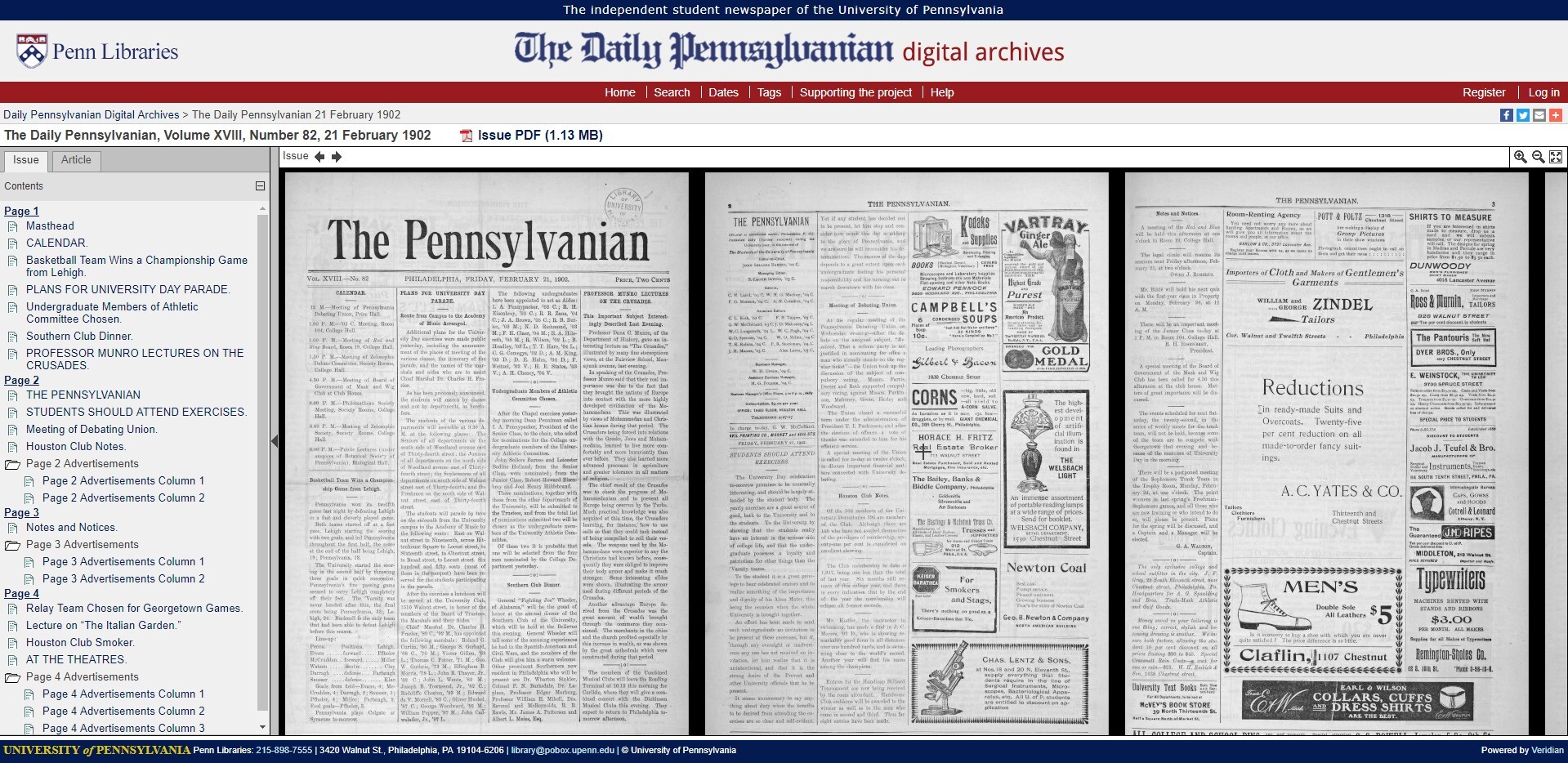University of Pennsylvania - Daily Pennsylvanian Digital Archives