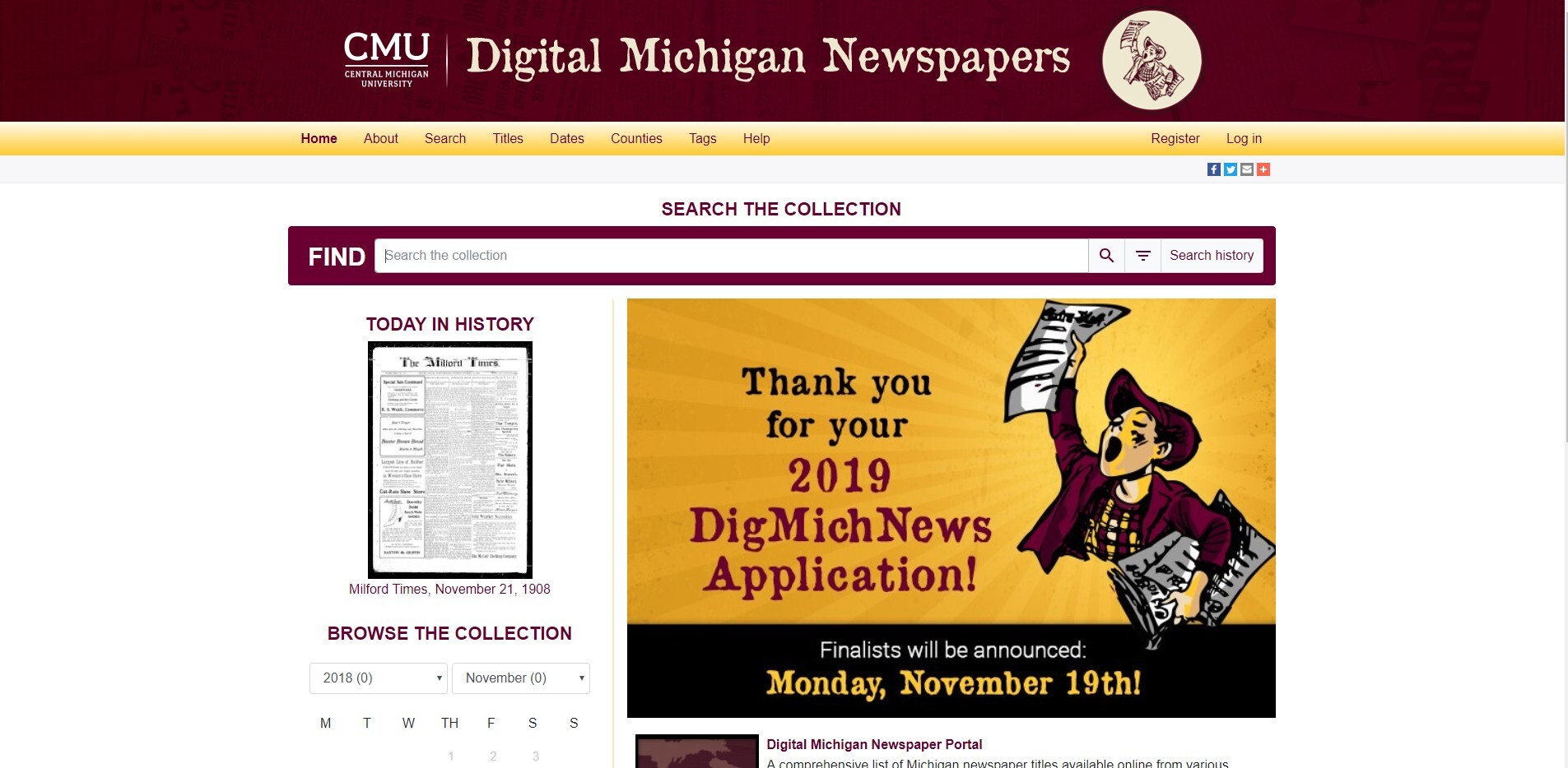 Central Michigan University - Digital Michigan Newspapers