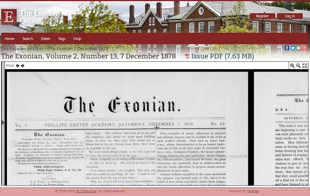 Phillips Exeter Academy - The Exonian Archive
