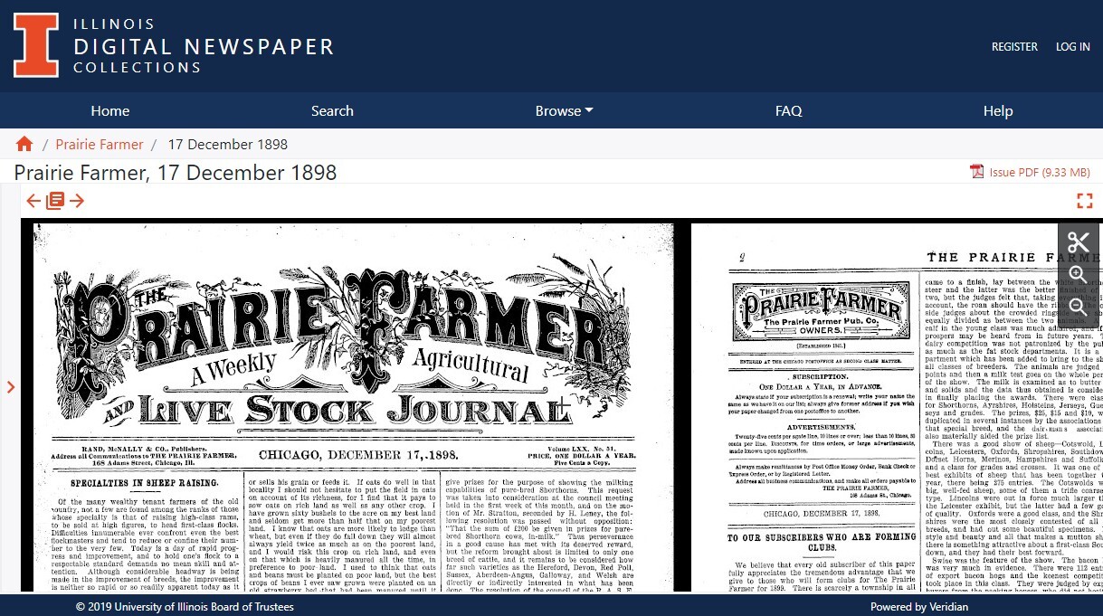 University of Illinois at Urbana-Champaign - Illinois Digital Newspaper Collections