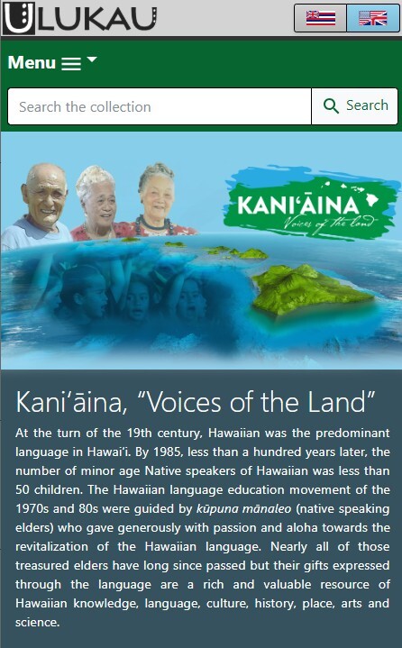 Kaniʻāina “Voices of the Land” Digital Library
