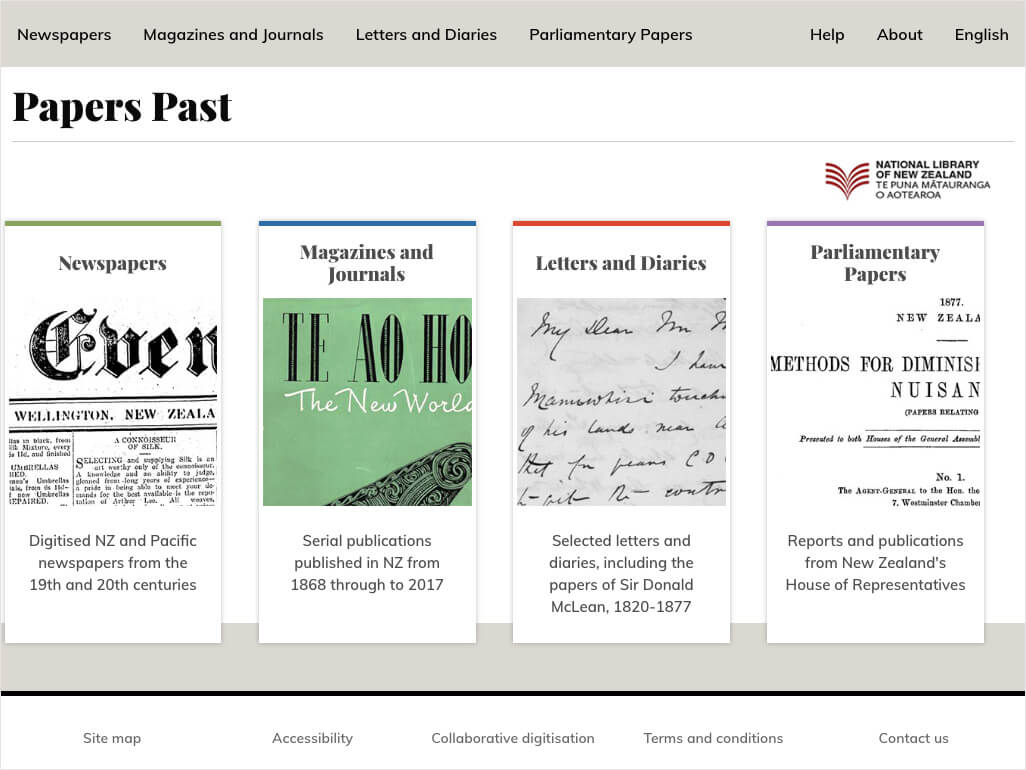 National Library of New Zealand - Papers Past