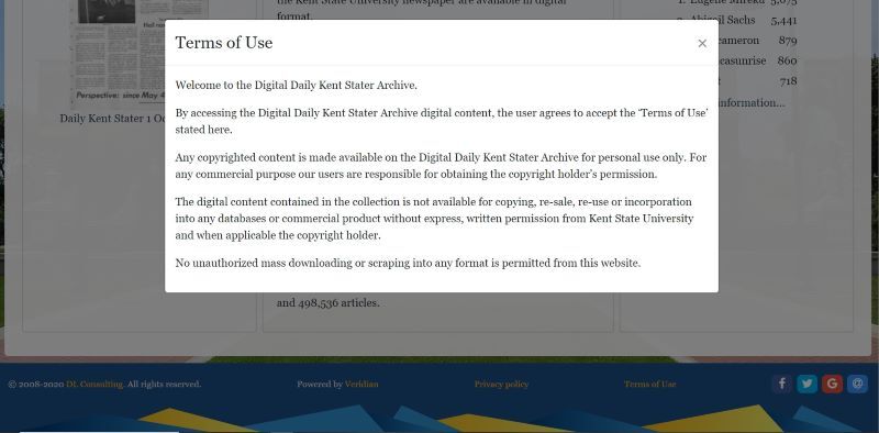 Terms of Use page v2