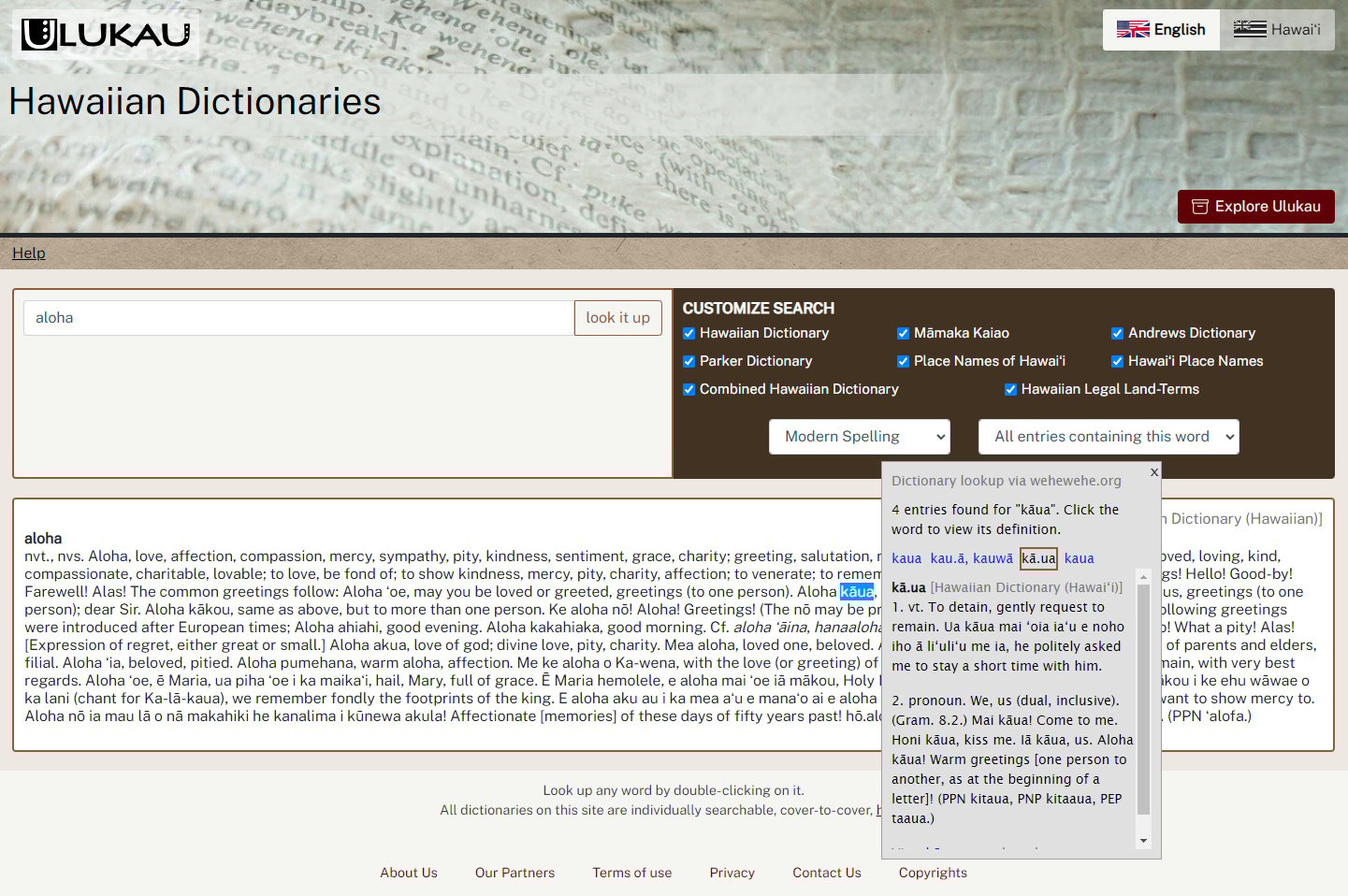 Hawaiian Dictionaries Multilingual Collection