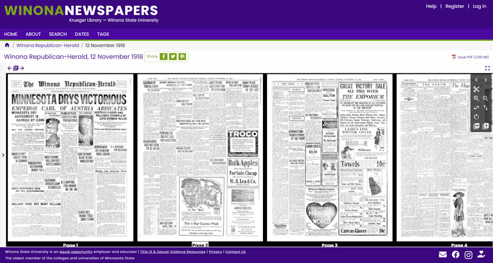 Winona State University - Winona Newspapers