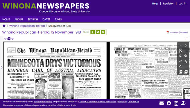 Winona State University - Winona Newspapers