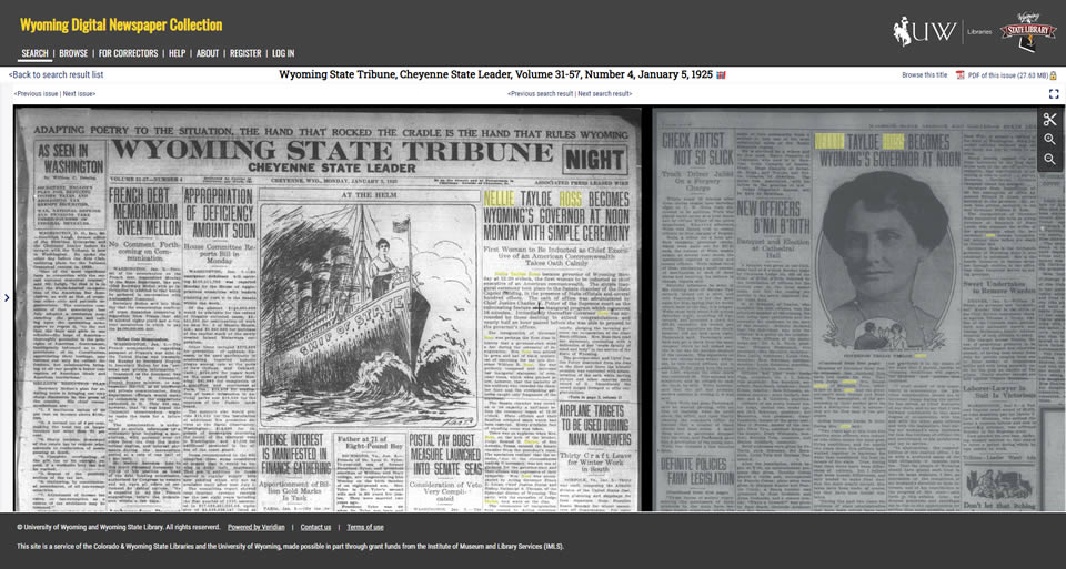 Wyoming Digital Newspaper Collection