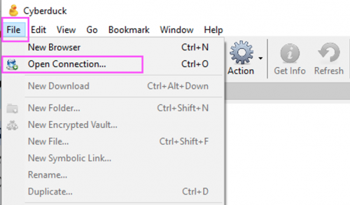 Cyberduck-open-connection