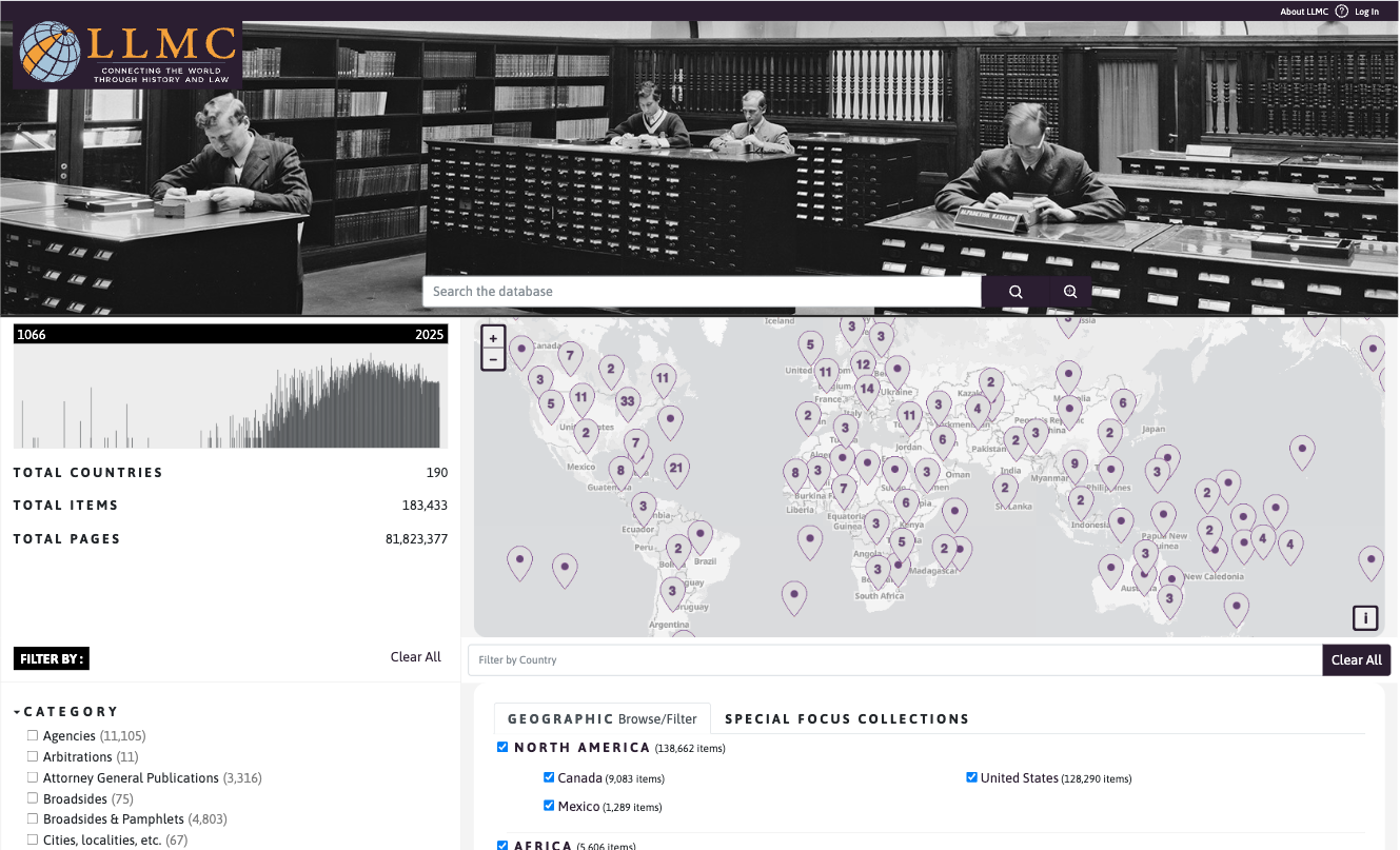 LLMC Digital Collection on desktop
