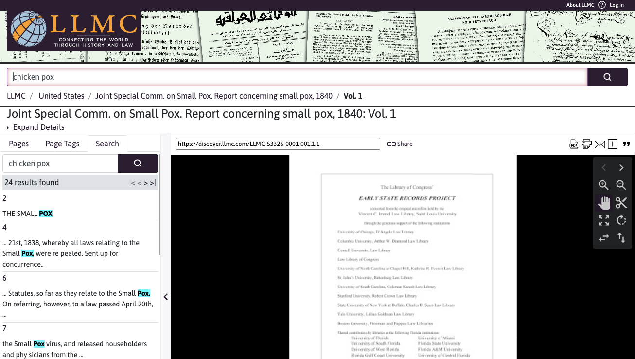 LLMC Digital Collection on ipad