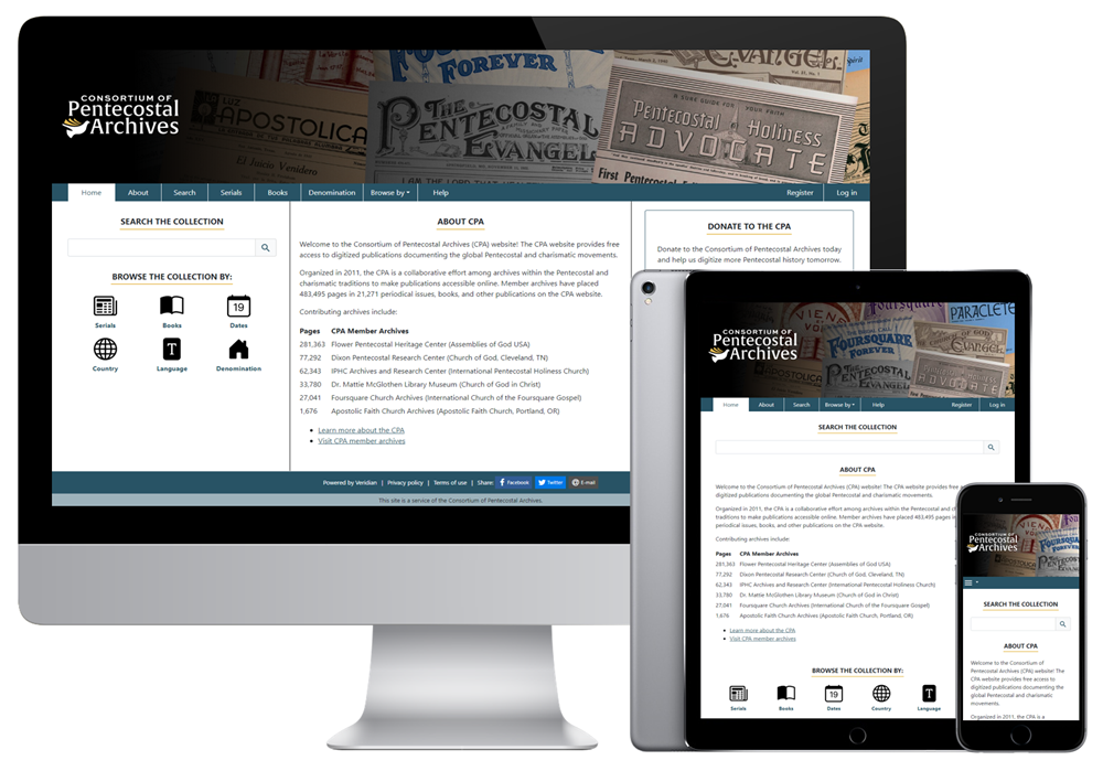 Consortium of Pentecostal Archives Digital Collection