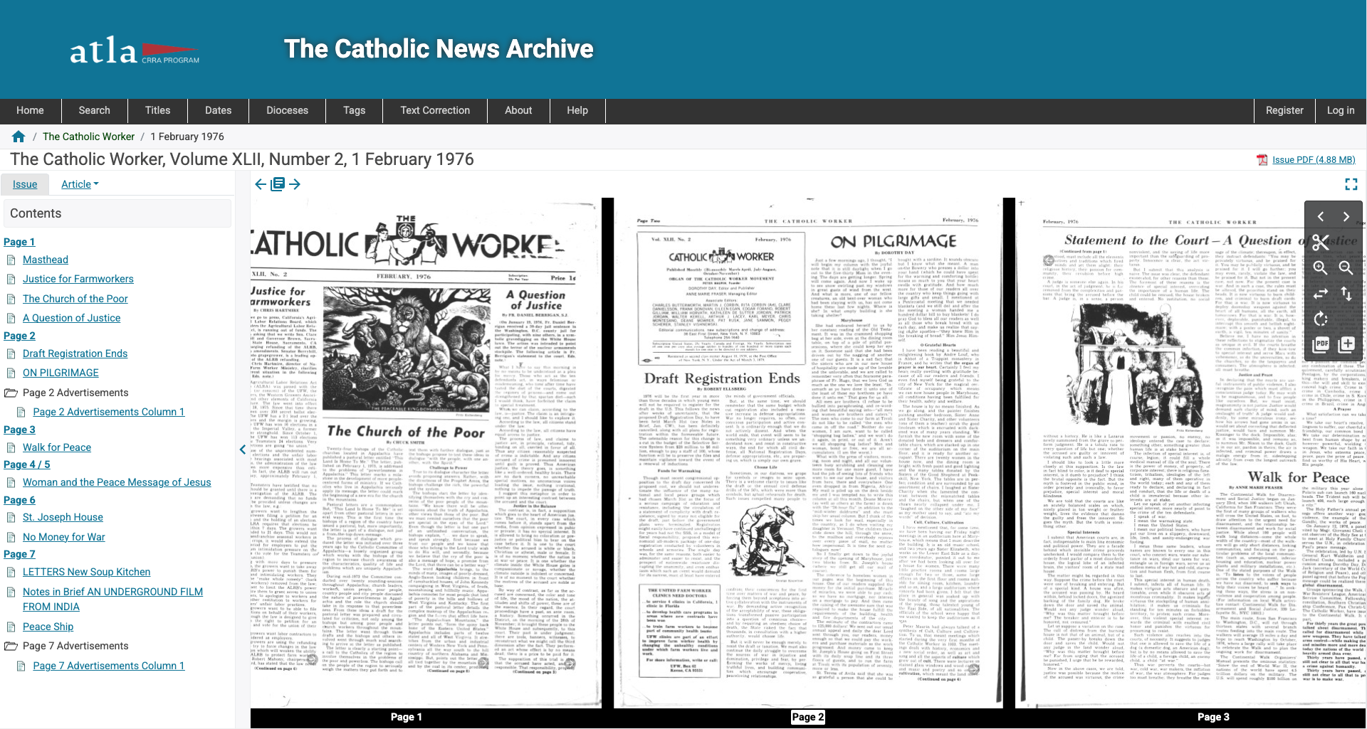 Atla CRRA Program -The Catholic News Archive