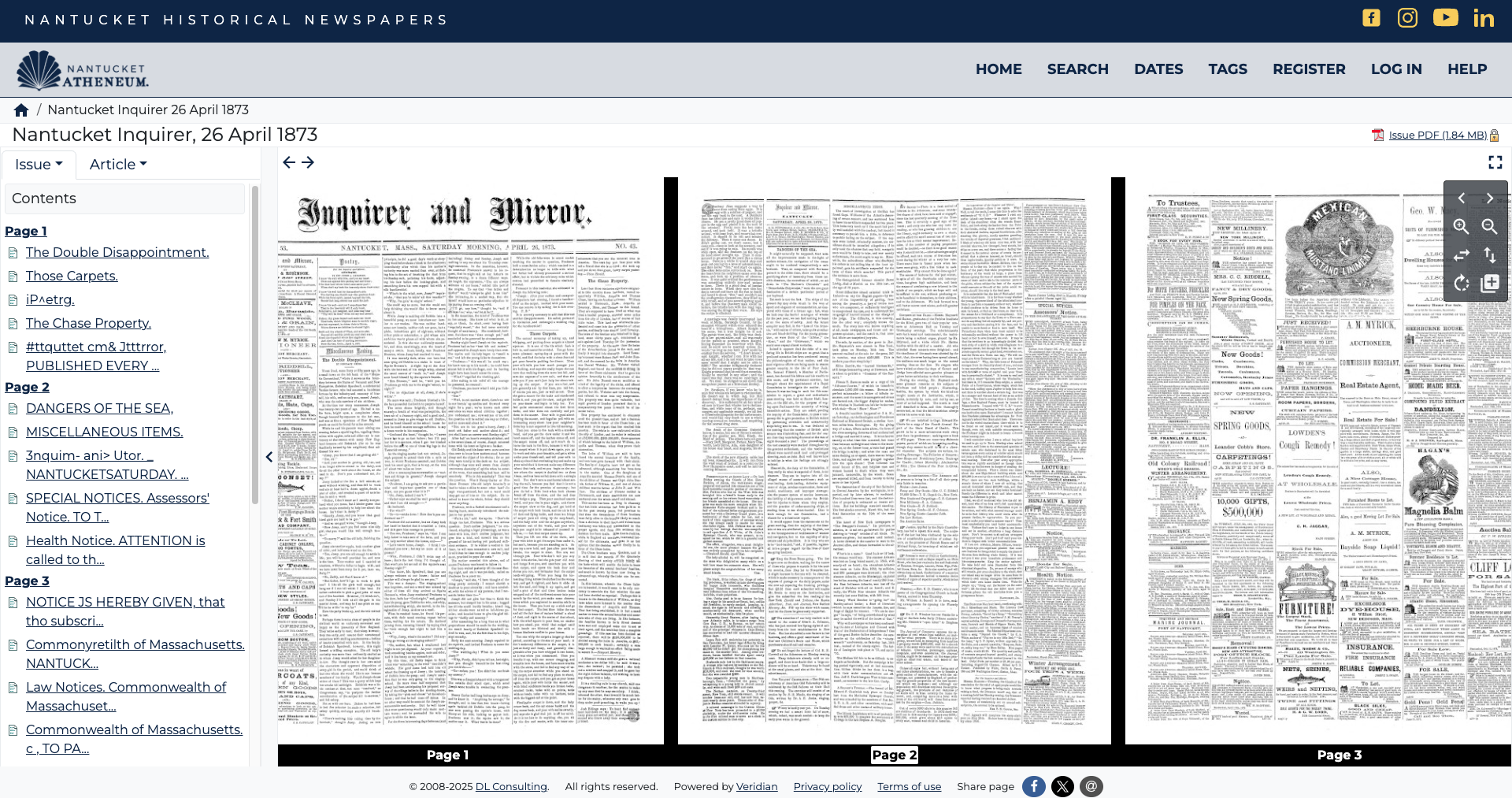 Nantucket Atheneum - Historic Digital Newspaper Archive