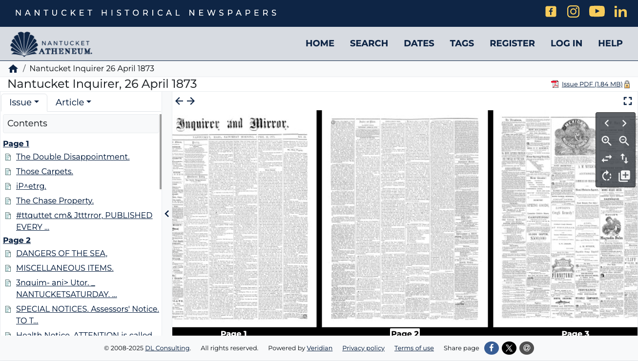 Nantucket Atheneum - Historic Digital Newspaper Archive
