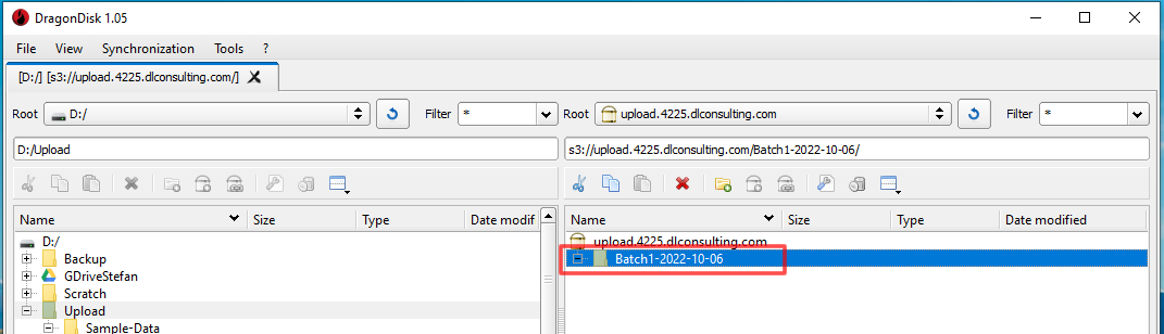 Upload Data to Veridian Using DragonDisk