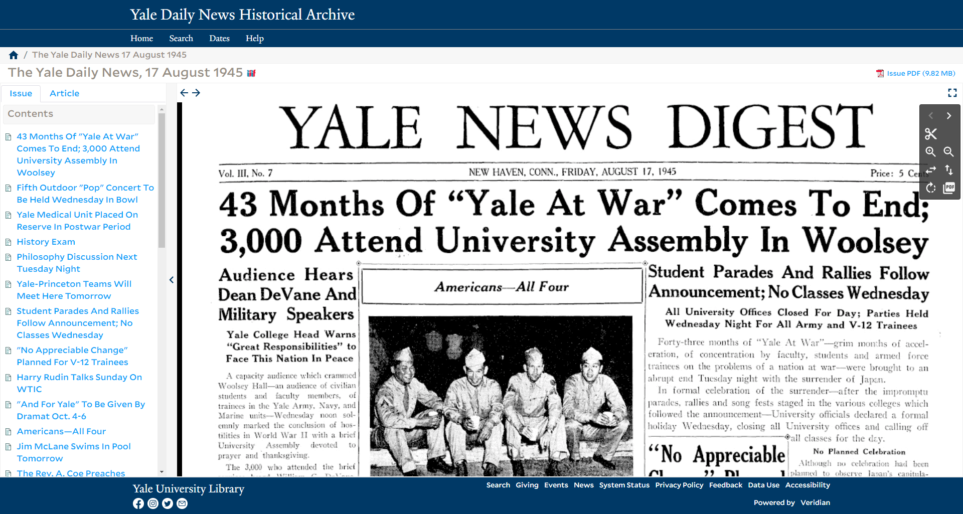 Yale University - Yale Daily News Historical Archive