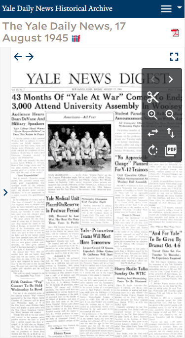 Yale University - Yale Daily News Historical Archive